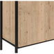 Ambrose Rustic Oak / Black Modular Bookcase, Large